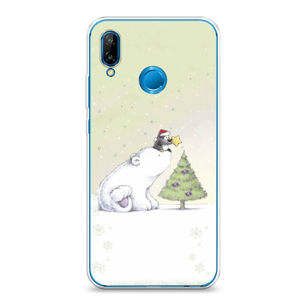 

Чехол на Huawei P20 Lite "Украшение елки", Белый;бежевый, 64450-5