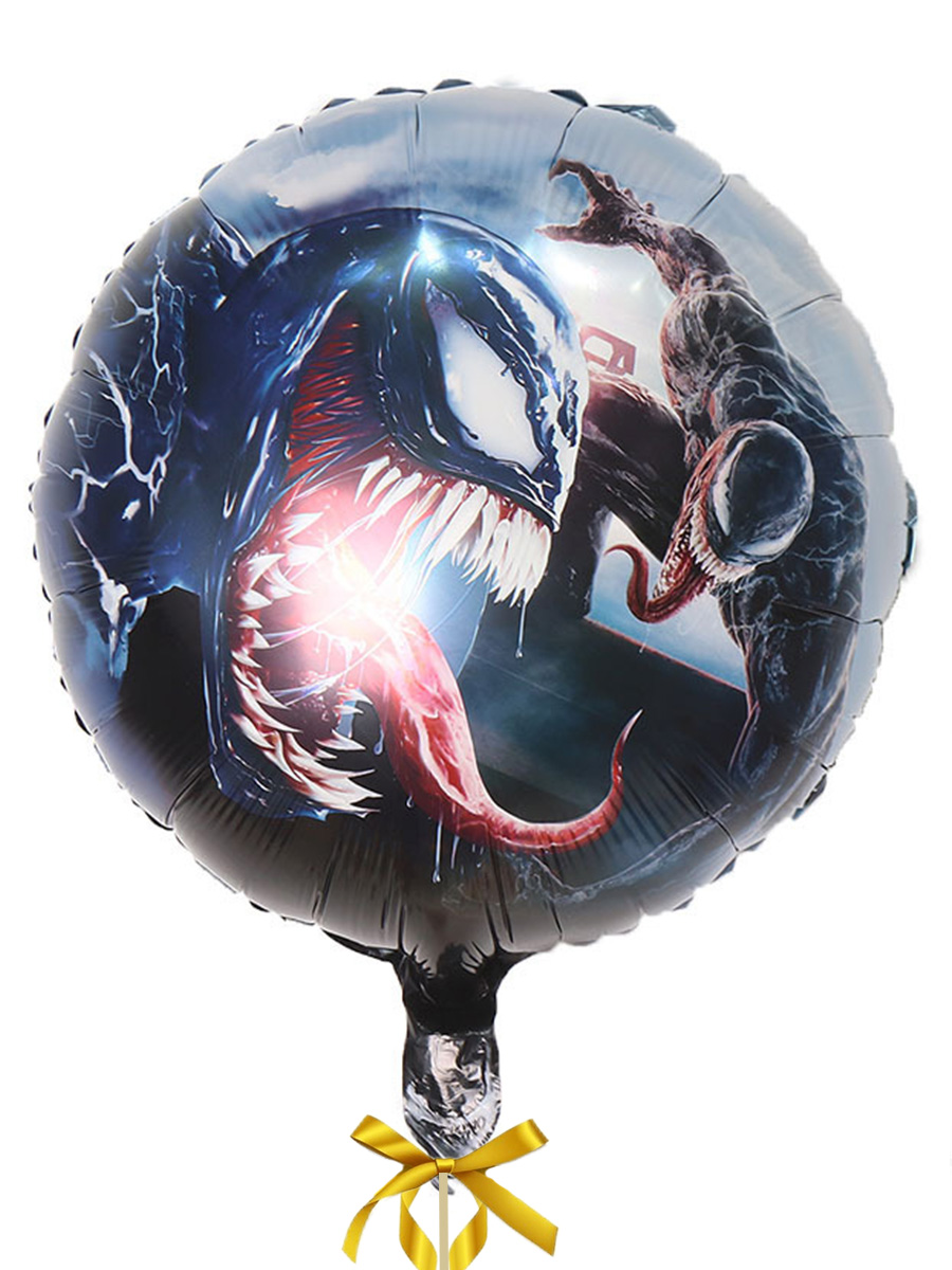 Воздушный шар StarFriend  Веном Марвел Venom Marvel фольгированный, круглый, 44,5 см
