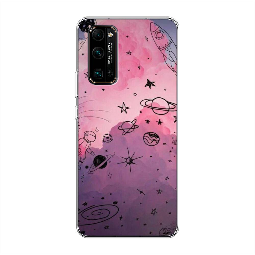 

Чехол Awog на Honor 30 Pro Plus "Радуга планет 3", Черный;розовый, 612250-4