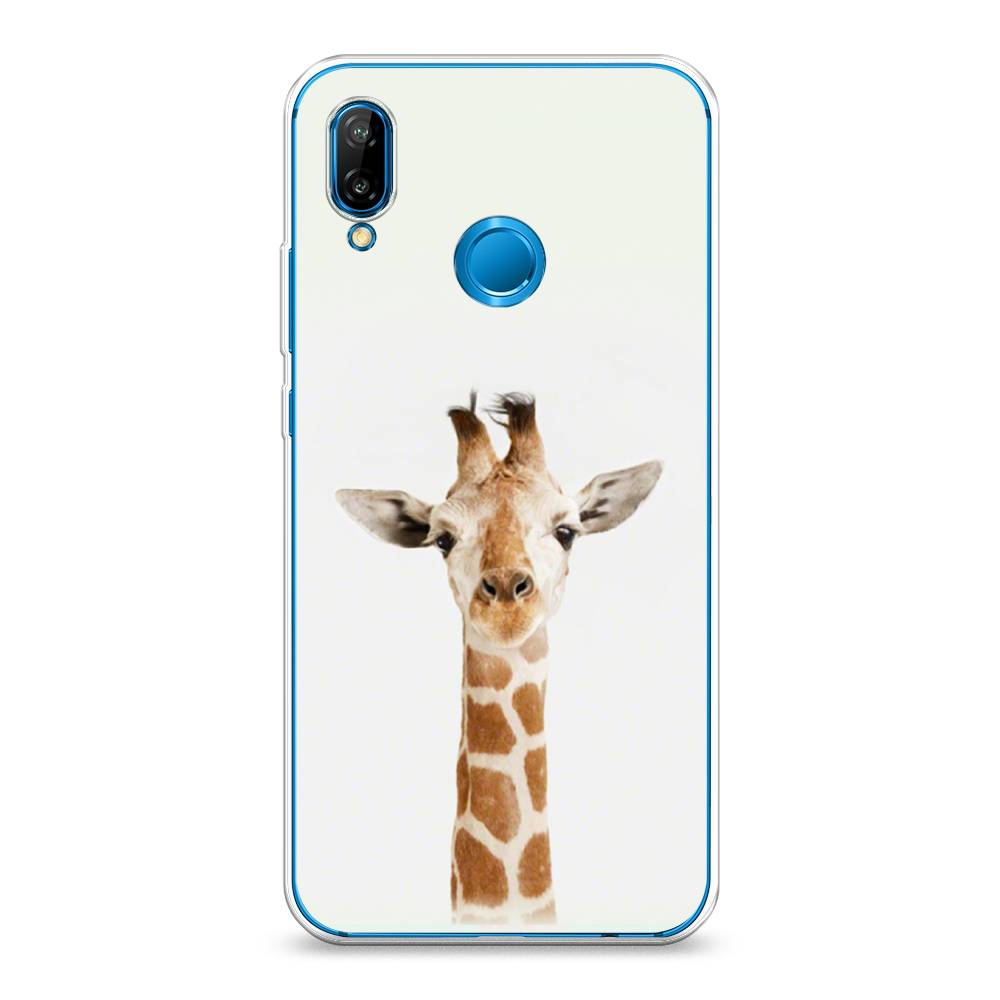 

Чехол на Huawei P20 Lite "Любопытный жираф", Бежевый;коричневый, 64450-1
