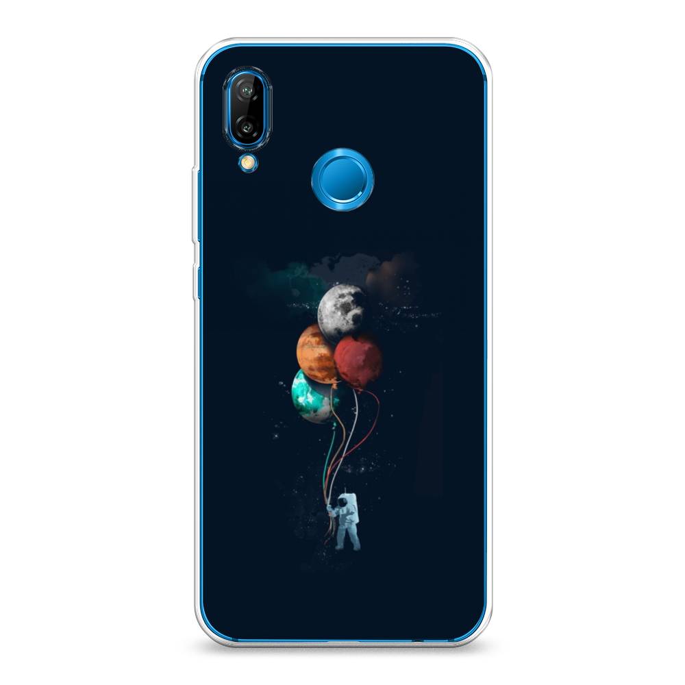 

Чехол на Huawei P20 Lite "Космонавт с шариками", Разноцветный, 64450-4