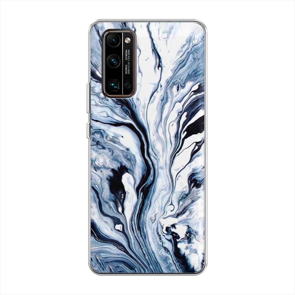 фото Чехол awog "голубой минерал мрамор" для honor 30 pro plus