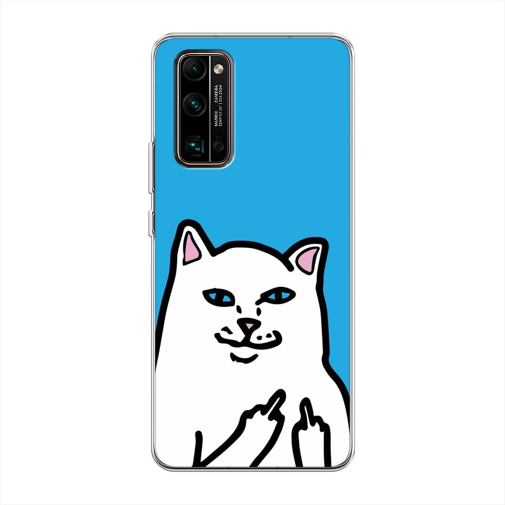 

Чехол Awog на Honor 30 Pro Plus "Кот жесть", Белый;голубой;черный, 612250-9