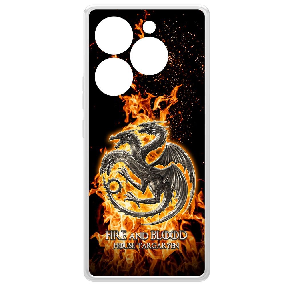

Чехол-накладка Krutoff Clear Case Игра Престолов Дом Таргариен для ITEL S23+, Прозрачный