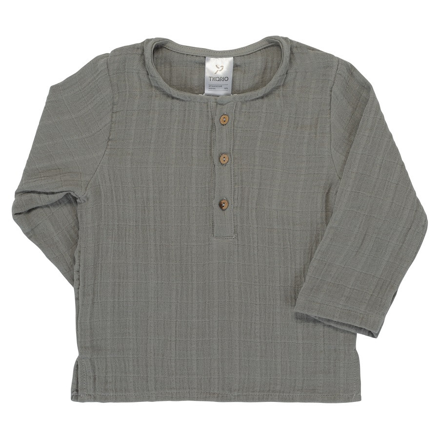 Рубашка серого цвета essential 4-5y, Tkano, серый, TK20-KIDS-SHI0010