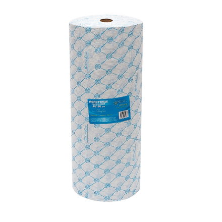 Полотенце White Line 45х90 голубое в рулоне 100 шт. полотенце white whale мишки 35×70 см люкс спанлейс 60 г м2 50 шт