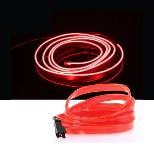 фото Светодиодная лента qvatra неоновая подсветка для автомобиля от прикуривателя красный