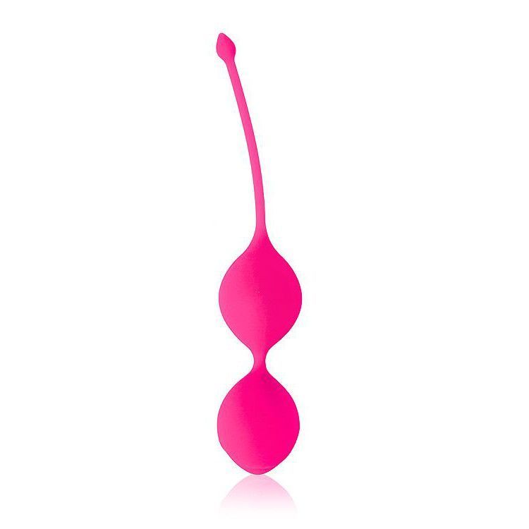 фото Розовые вагинальные шарики cosmo с хвостиком bior toys
