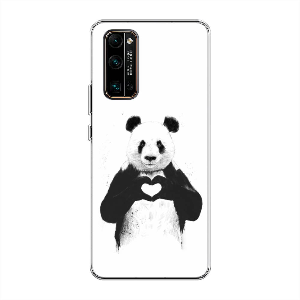 

Чехол Awog на Honor 30 Pro Plus "Панда love", Серебристый, 612250-10