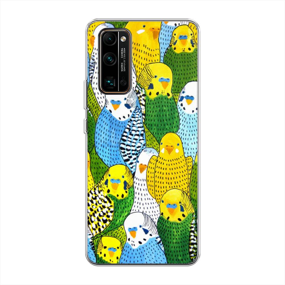 

Чехол Awog на Honor 30 Pro Plus "Попугаи", Желтый;зеленый;голубой, 612250-1
