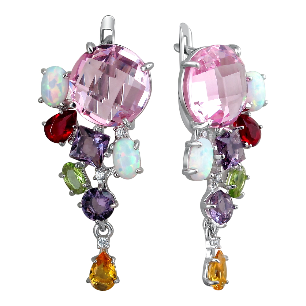 

Серьги из серебра с гранатом Инталия 45С4521462, 45С4521462