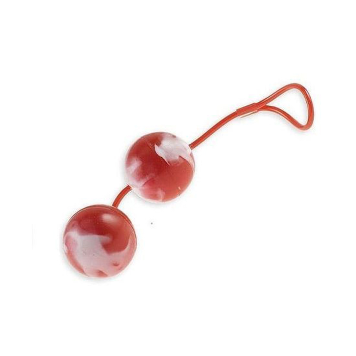 Красно-белые вагинальные шарики со смещенным центром тяжести Duoballs