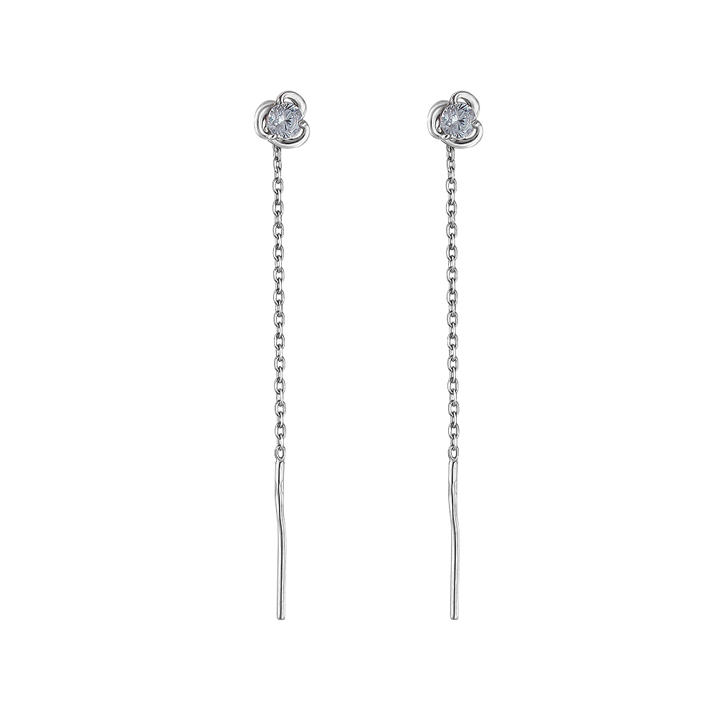 

Серьги из серебра с фианитом Эстет 01С1510570, 01С1510570