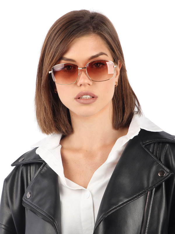 

Солнцезащитные очки унисекс Pretty Mania DT012 коричневые, DT012