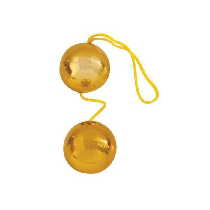 фото Золотистые вагинальные шарики balls bior toys
