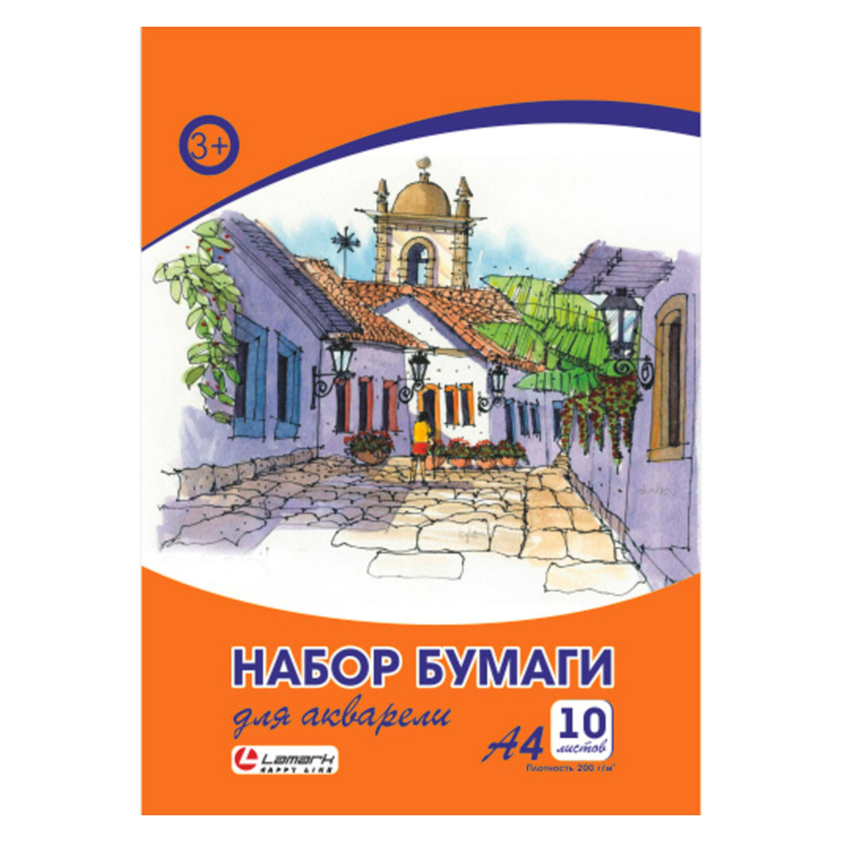 

LAMARK07782 Папка для акварели А4 10л 200г/м2, Разноцветный