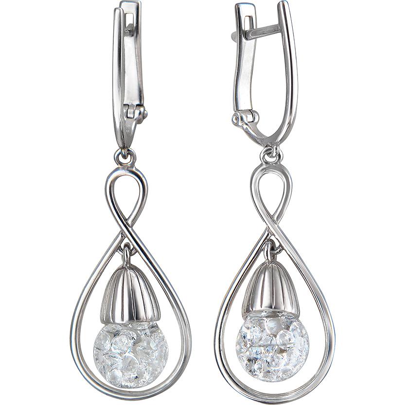 

Серьги из серебра с фианитом Эстет 01С1510143, 01С1510143