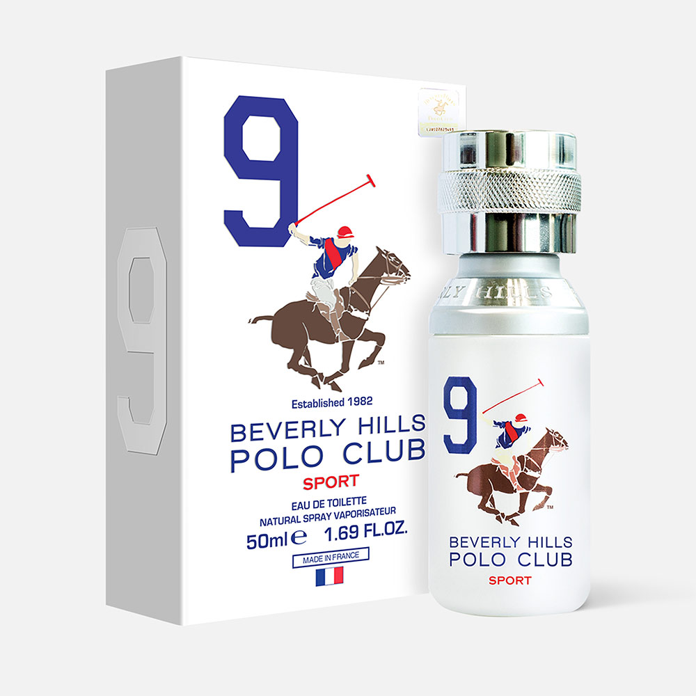 Вода туалетная Beverly Hills Polo Club Sport 9, мужская, 50 мл