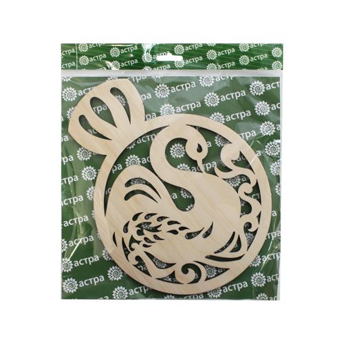 

L-492 Деревянная заготовка подставка под горячее 'Лебедь', 26,5*20 см, Astra&Craft