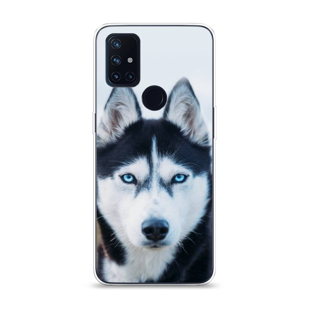 

Чехол на OnePlus Nord N10 "Хаски 2", Синий;белый, 152350-1