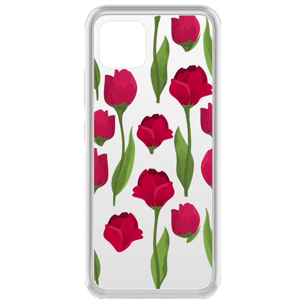 

Чехол-накладка Krutoff Clear Case Розы паттерн для Realme C11