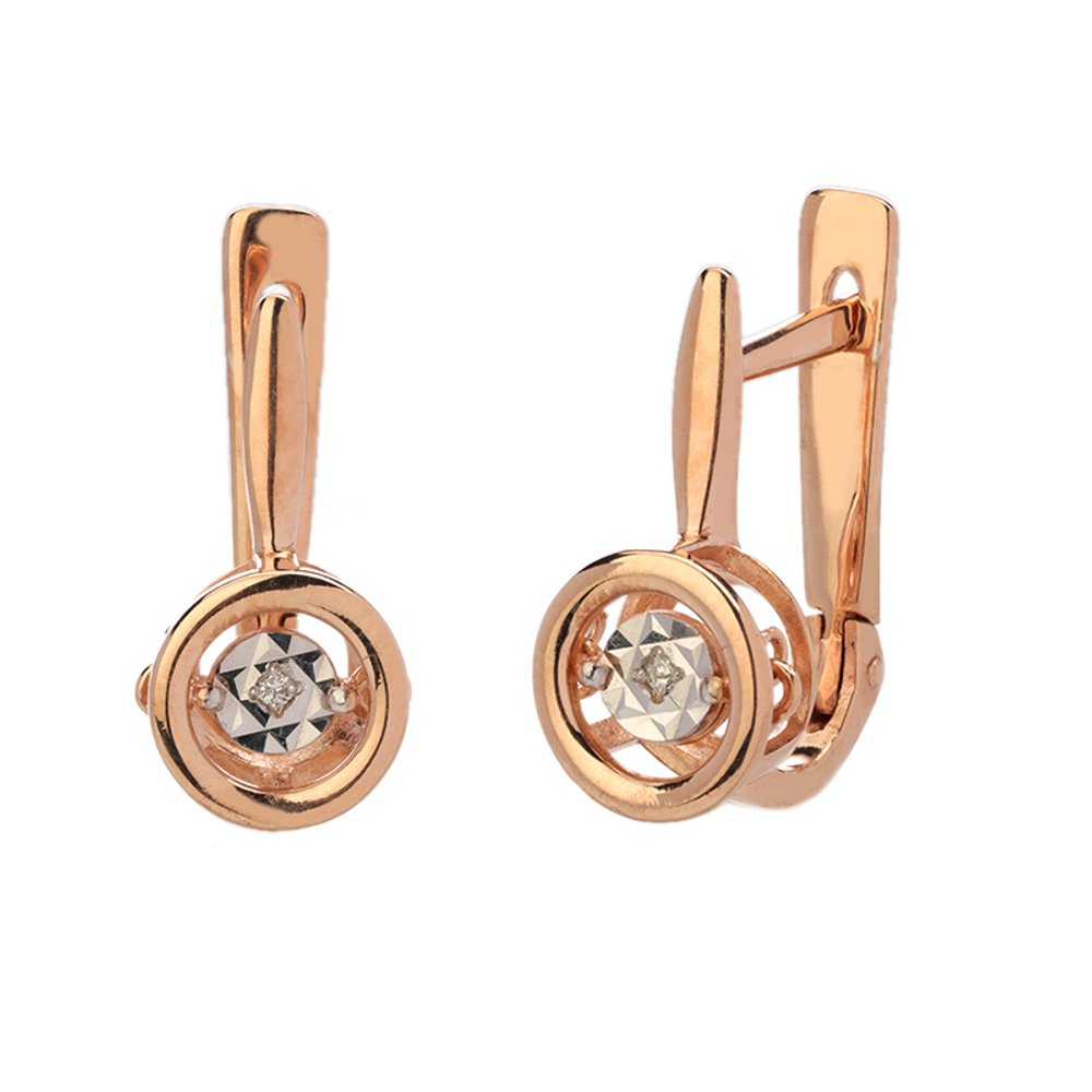 

Серьги из серебра с бриллиантом Эстет 01С657960РА, 01С657960РА