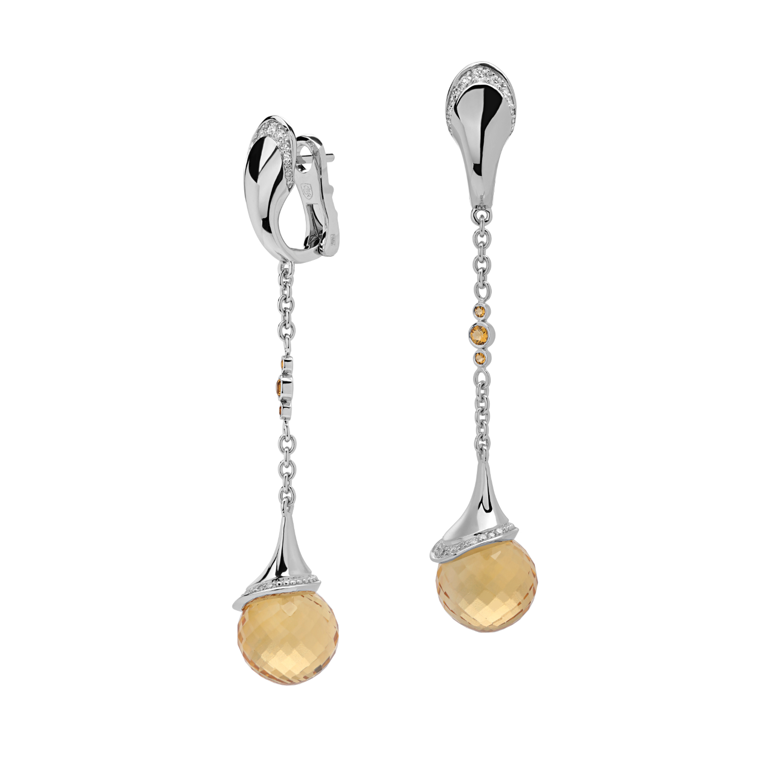 

Серьги из белого золота с бриллиантом Эстет 01С6210166-7, 01С6210166-7