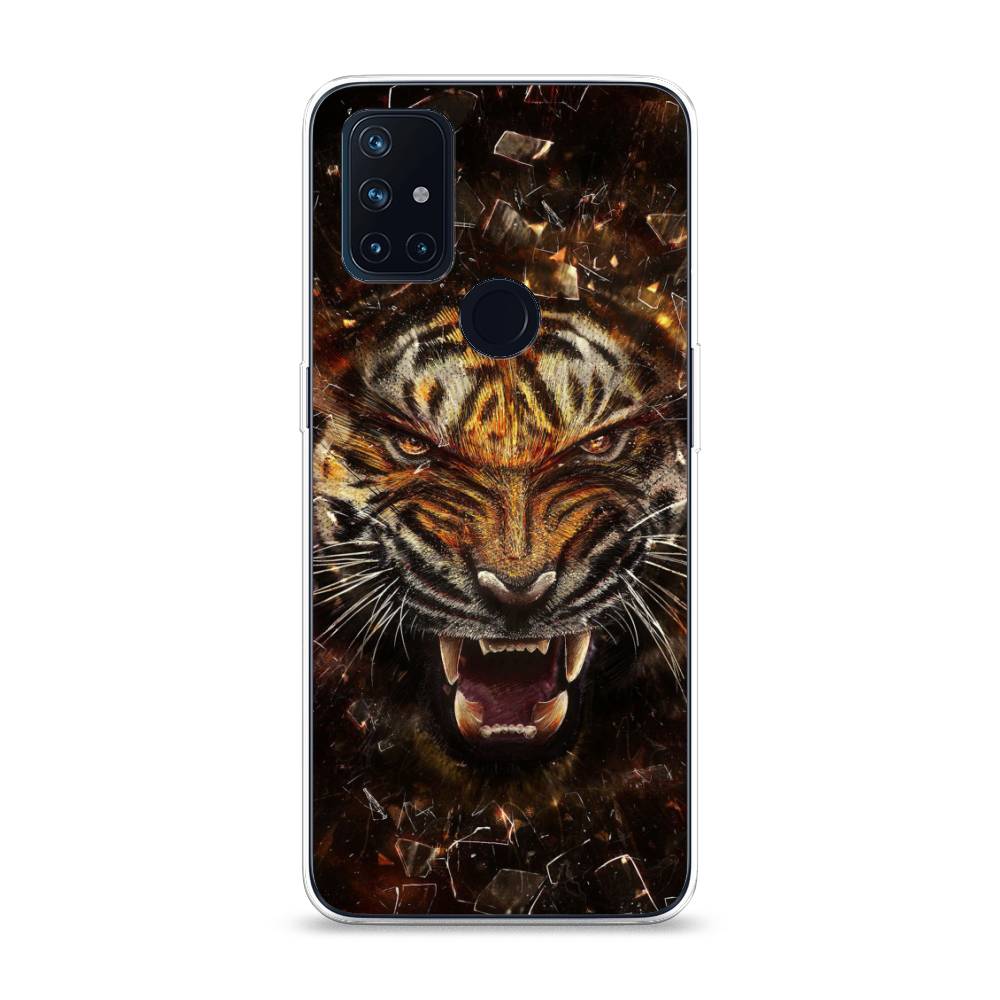 

Чехол на OnePlus Nord N10 "Тигр осколки", Оранжевый;серый;черный, 152350-1