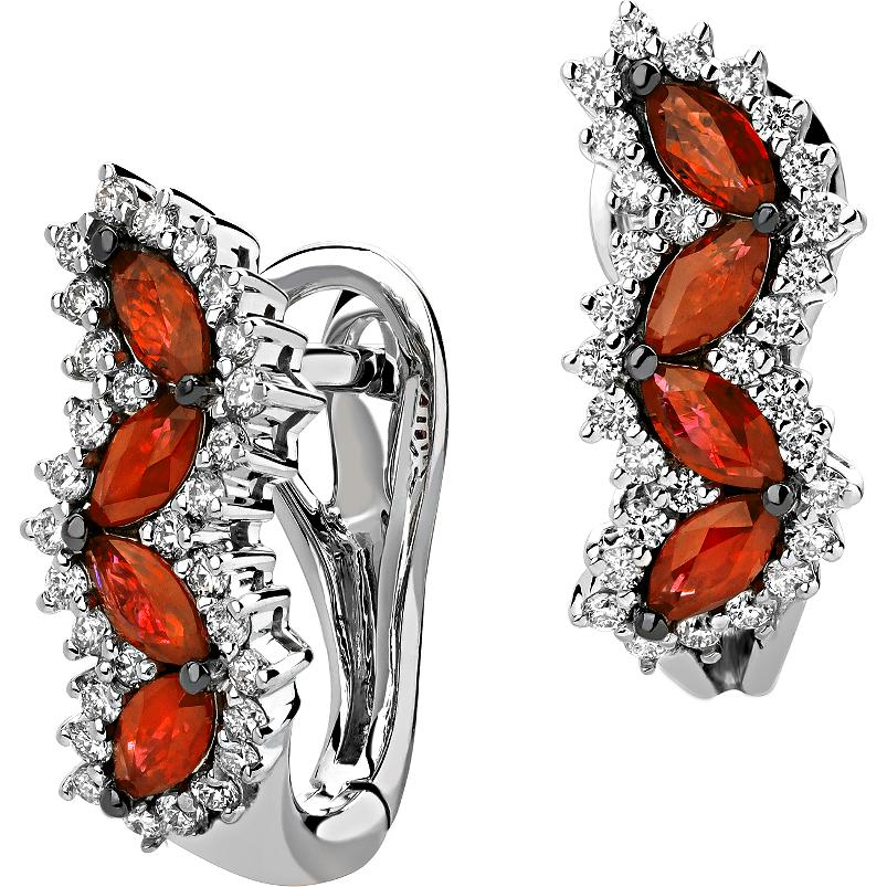 

Серьги из белого золота с бриллиантом Эстет 01С6213217-6, 01С6213217-6