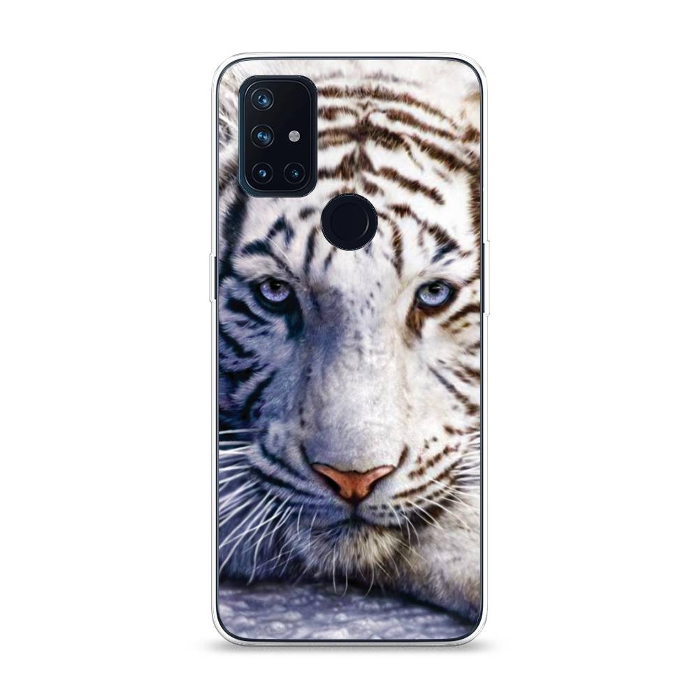 

Чехол на OnePlus Nord N10 "Бенгальский тигр", Коричневый;белый, 152350-1