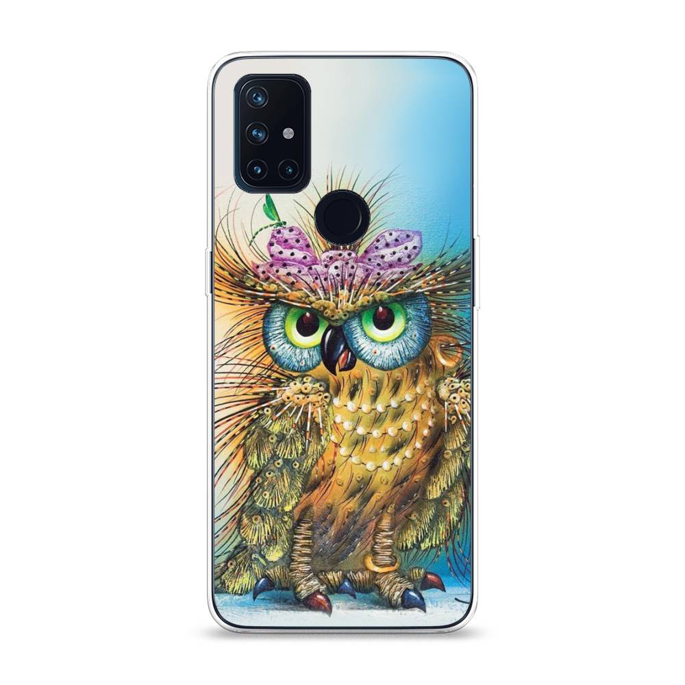 

Чехол на OnePlus Nord N10 "Модная сова", Коричневый;голубой, 152350-1