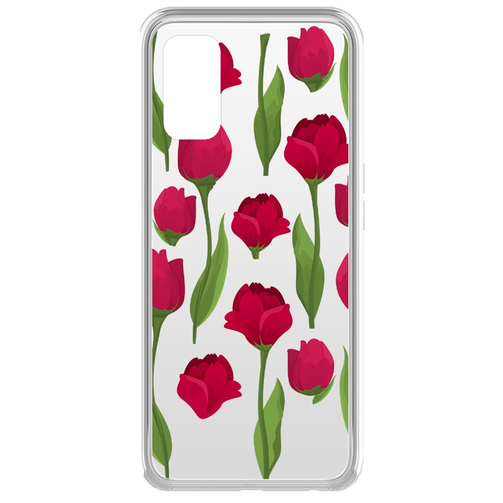 

Чехол-накладка Krutoff Clear Case Розы паттерн для Realme 7 Pro