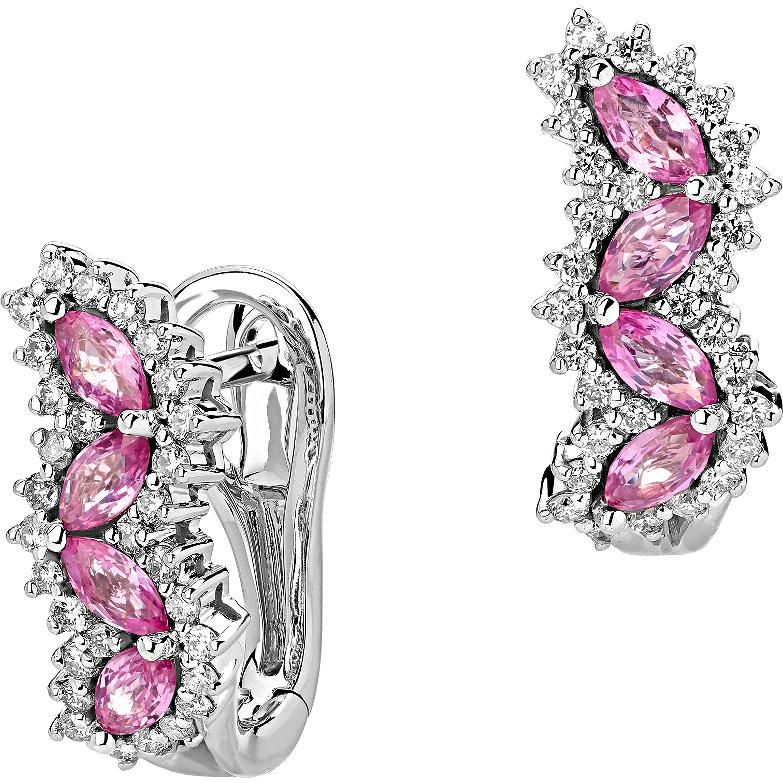 

Серьги из белого золота с бриллиантом Эстет 01С6213217-5, 01С6213217-5