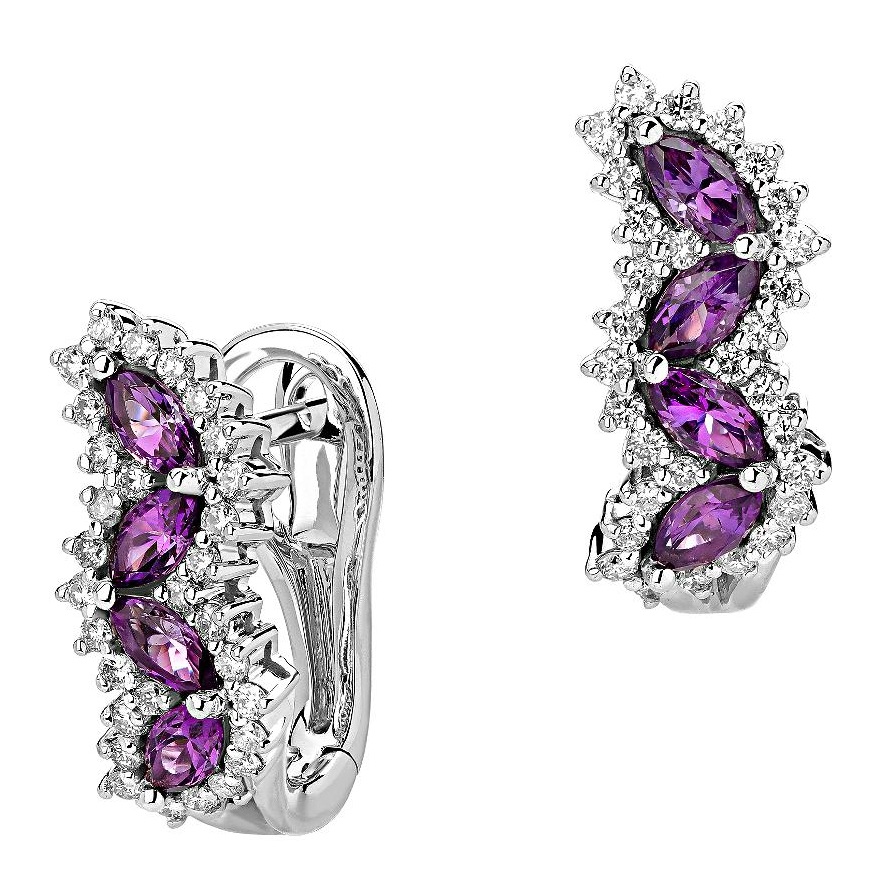 

Серьги из белого золота с бриллиантом Эстет 01С6213217-4, 01С6213217-4
