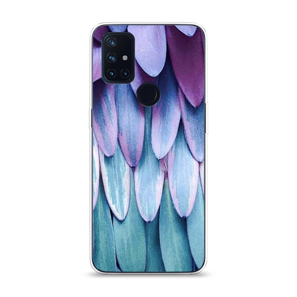 

Чехол на OnePlus Nord N10 "Синее перо", Фиолетовый;голубой, 152350-3