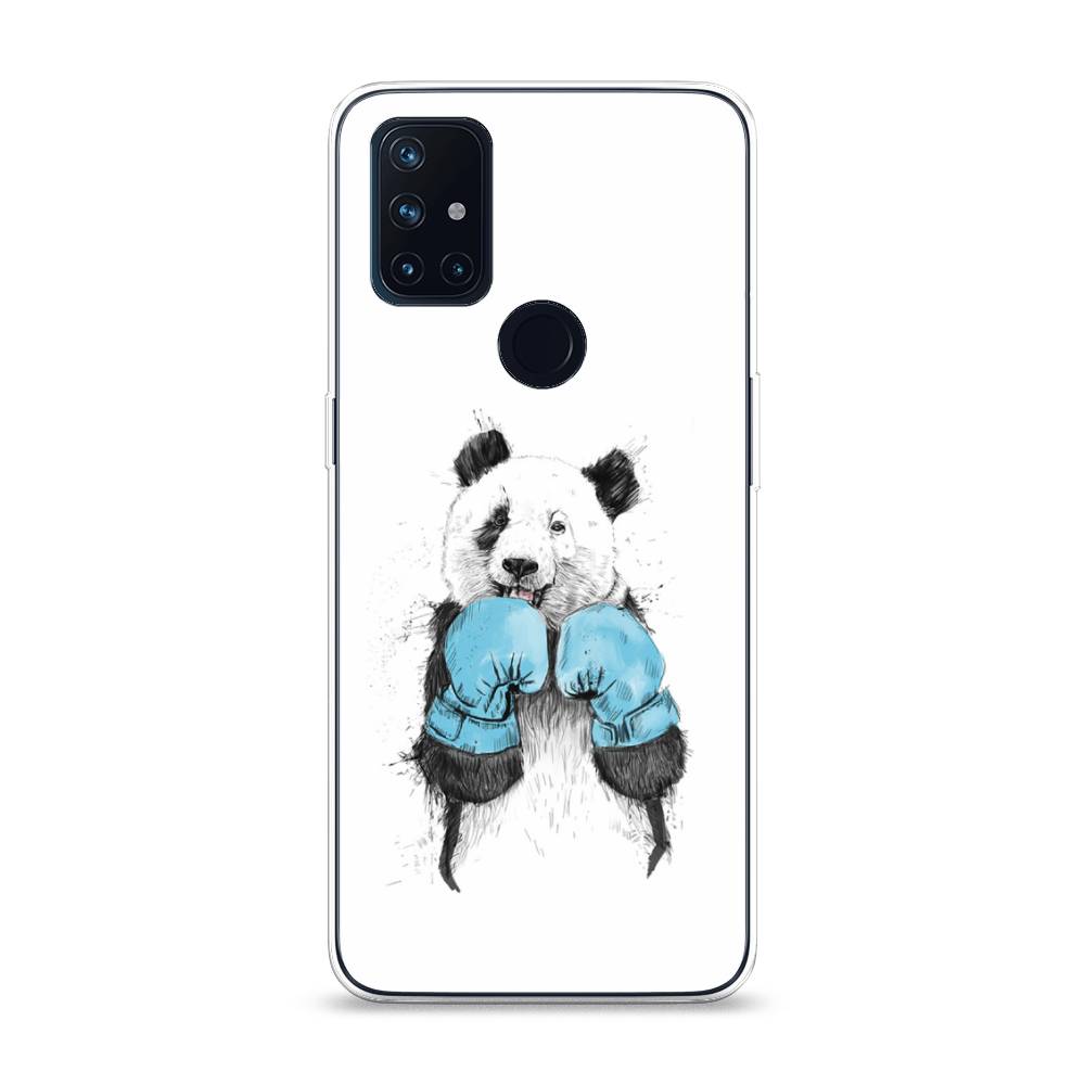 

Чехол на OnePlus Nord N10 "Панда боксер", Голубой;белый;серый, 152350-1
