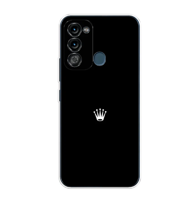

Чехол Awog на Itel Vision 3 "Белая корона на черном фоне", Разноцветный, 3200850-7