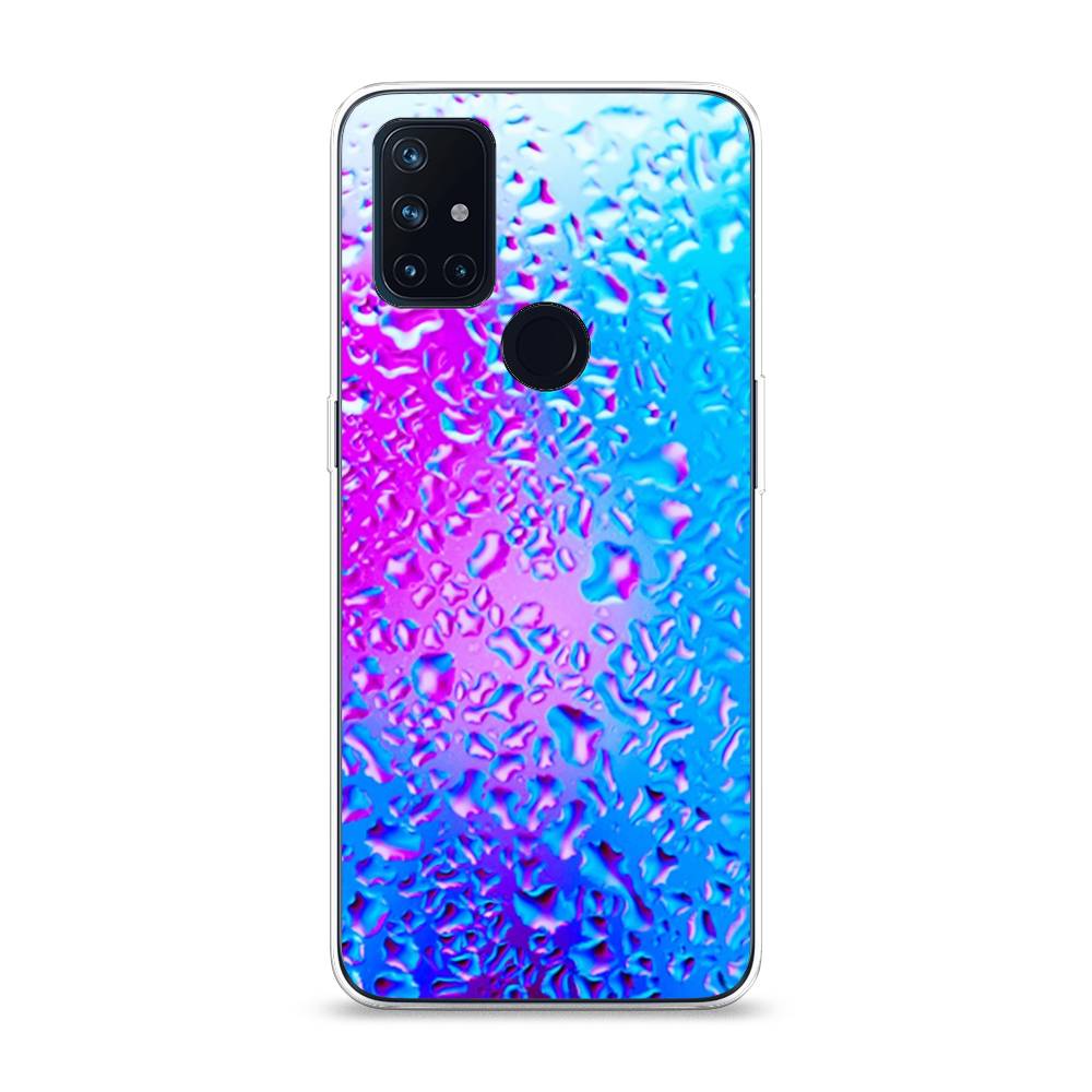 

Чехол на OnePlus Nord N10 "Капли на стекле", Голубой;розовый, 152350-3