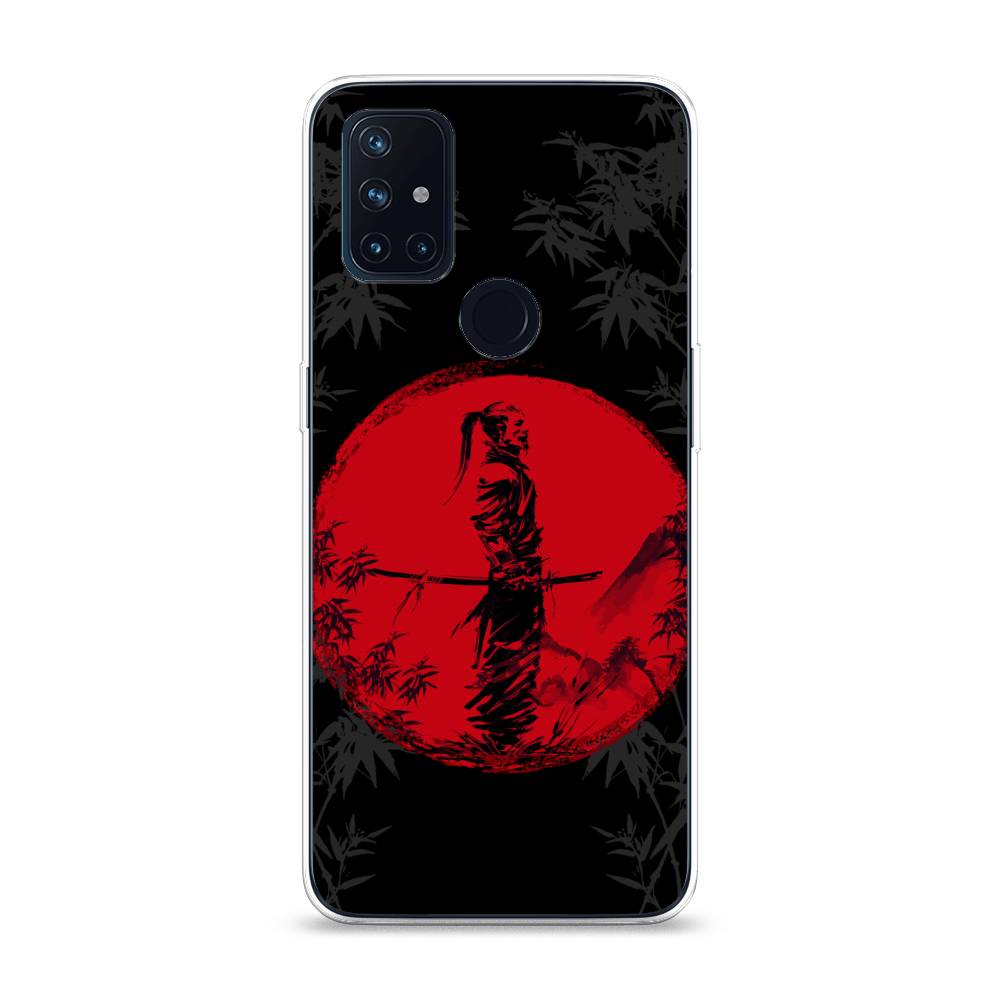 

Чехол на OnePlus Nord N10 "Самурай на красном фоне", Черный;красный;серый, 152350-4