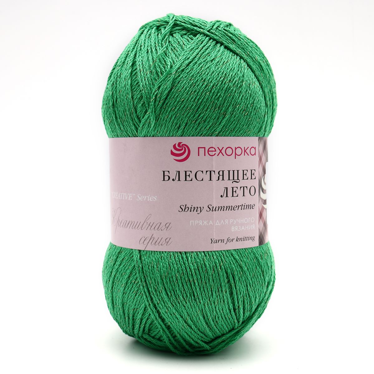 

Пряжа для вязания Пехорка Блестящее лето (хлопок, метанит) (480 яркая зелень), 5 мотков, Зеленый, 360077