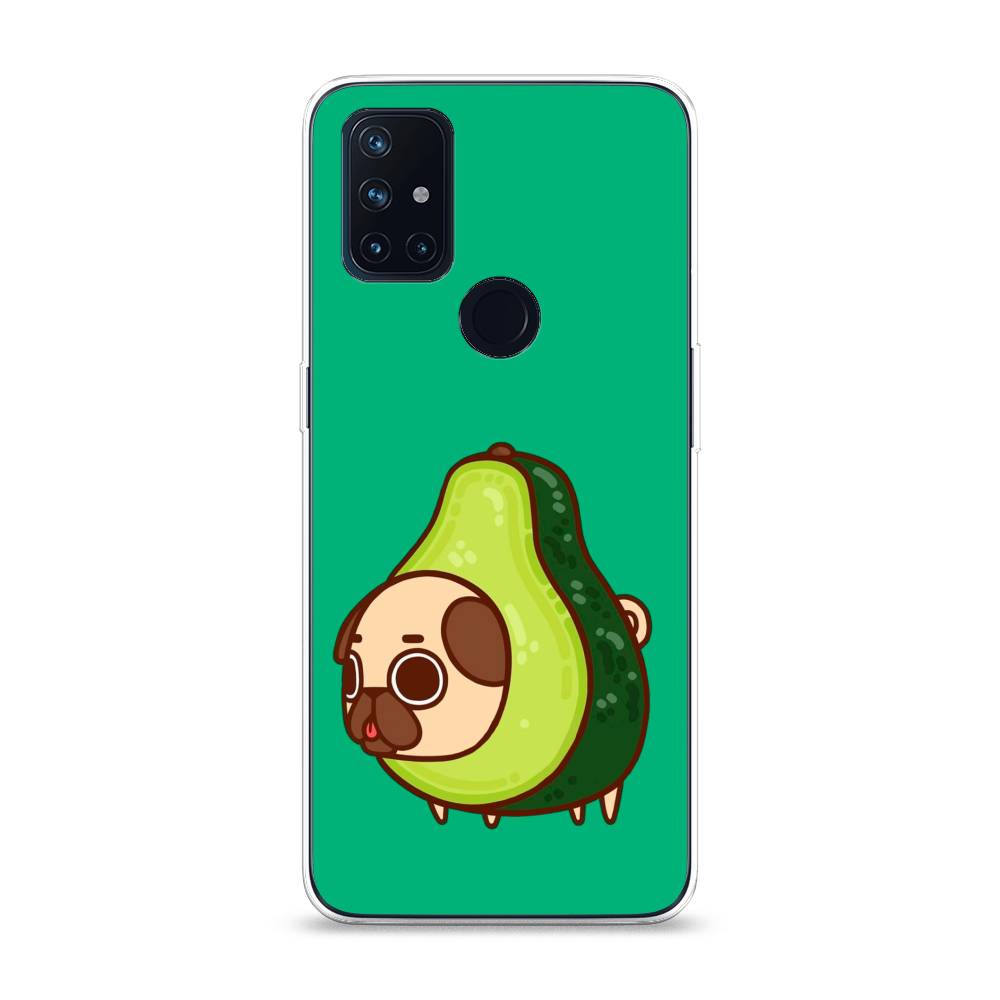 

Чехол на OnePlus Nord N10 "Мопс авокадик", Зеленый, 152350-1