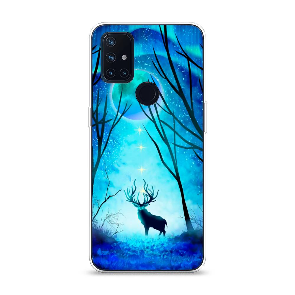 

Чехол на OnePlus Nord N10 "Олень северное сияние", Синий;черный;голубой, 152350-1