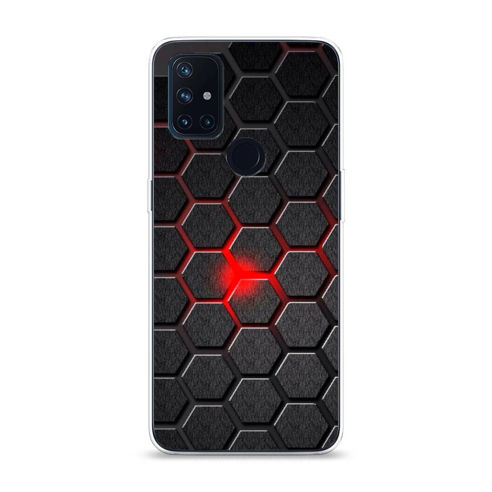 

Чехол на OnePlus Nord N10 "Соты красные", Красный;черный;серый, 152350-3