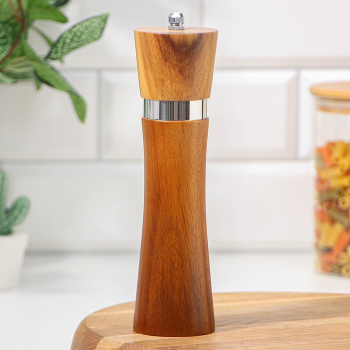 

Мельница для специй Magistro Wooden, 5,5x21 см, керамический механизм, Коричневый