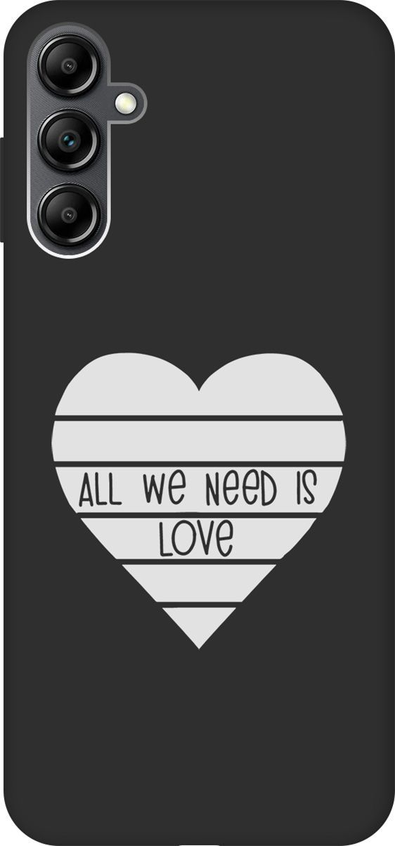 

Чехол на Samsung Galaxy A14 с 3D принтом "All We Need is Love W" черный, Черный;белый, 158811