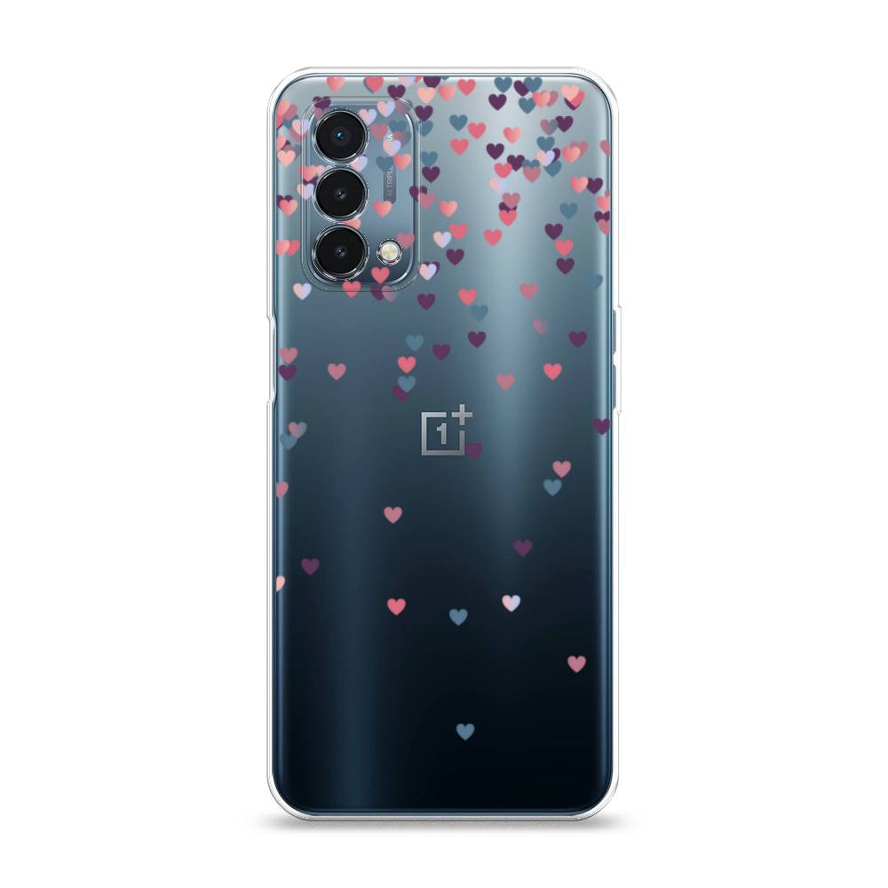 

Чехол на OnePlus Nord N200 5G "Посыпка сердечки", Розовый;фиолетовый, 152250-3