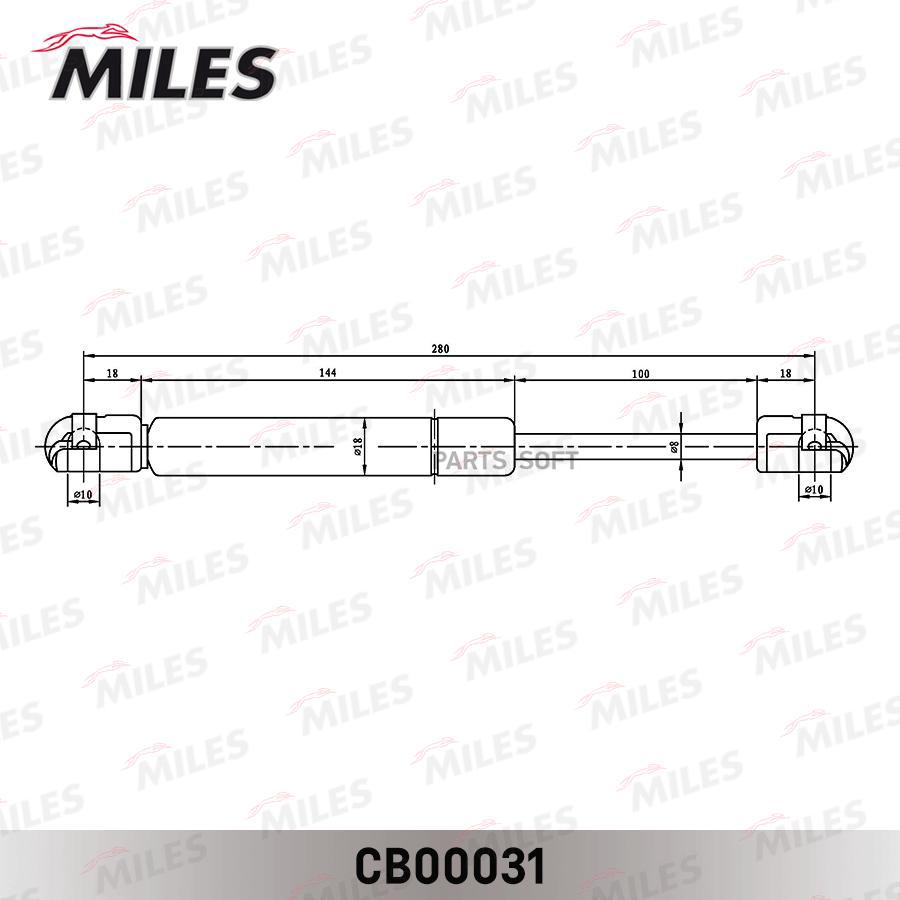 

MILES CB00031 Амортизатор кр. багажника FORD FOCUS 05- сед.