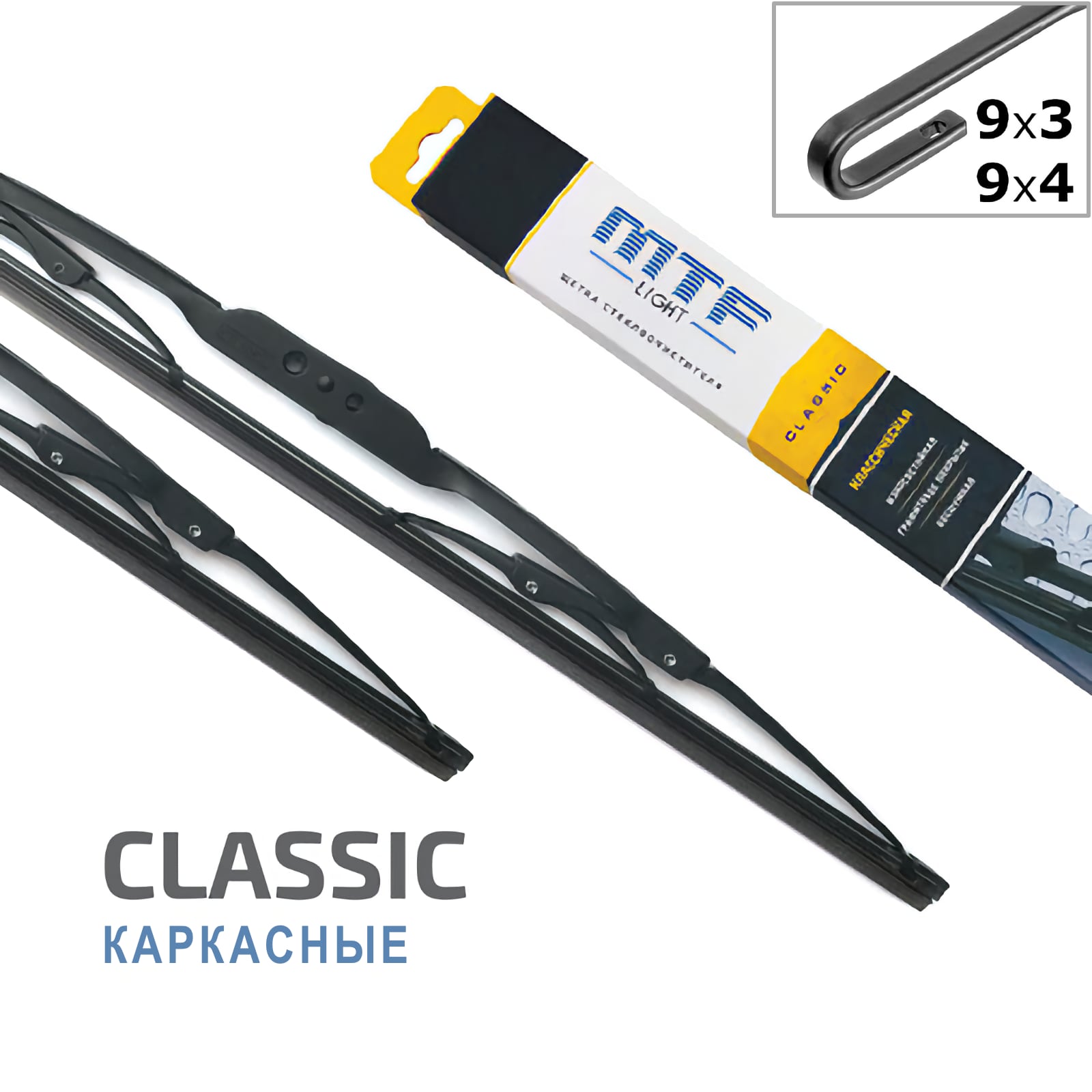 Щётки стеклоочистителя для AC Ace р-р 1992-2000 - MTF Light CLASSIC к-т
