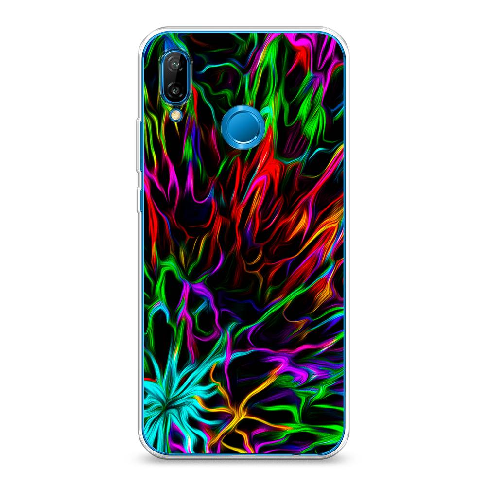 

Чехол на Huawei P20 Lite "Разноцветные разводы", Голубой;зеленый;оранжевый, 64450-3