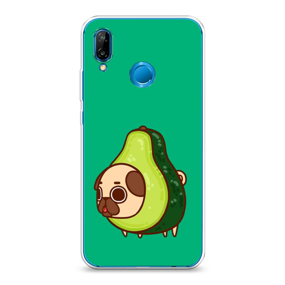 

Чехол на Huawei P20 Lite "Мопс авокадик", Зеленый, 64450-1